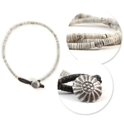 PHADUA / Shell Beads / Wax Cord Anklet