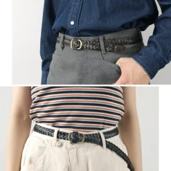 PHADUA / Sizeless Braid Leather Belt