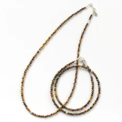 PHADUA / Tiger Eye 3mm Cut Bead Necklace