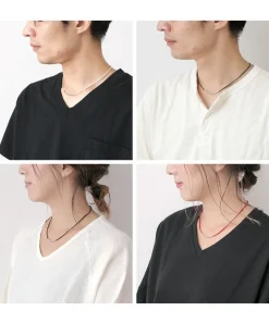 PHADUA / Wax Cord Karen Silver Tube Anklet / Bracelet / Necklace