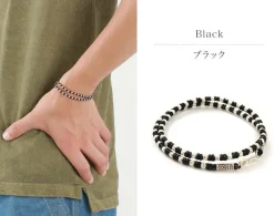 PHADUA / Wax Cord Silver Bracelet