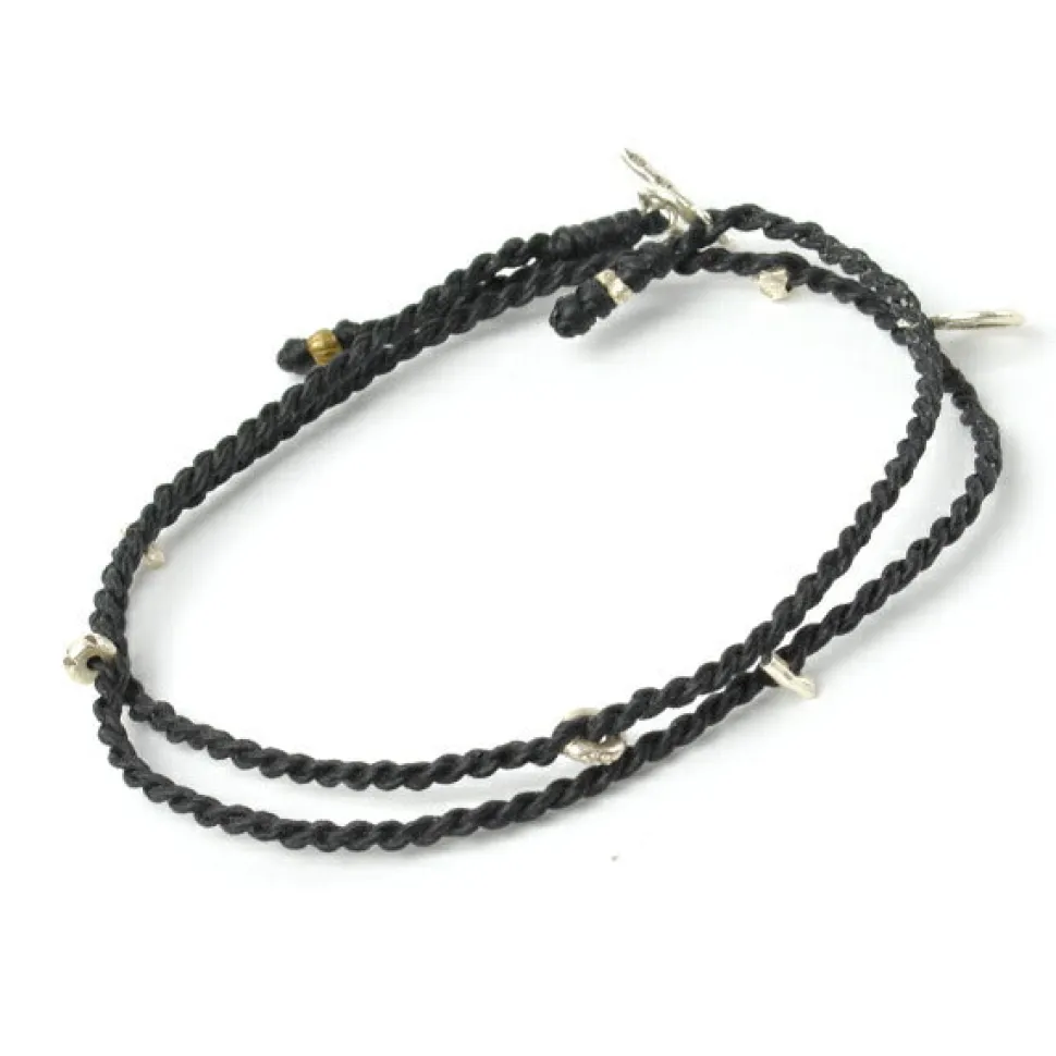 PHADUA / Wax Cord Silver Necklace