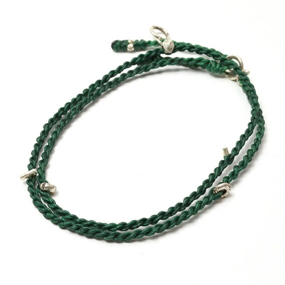 PHADUA / Wax Cord Silver Necklace