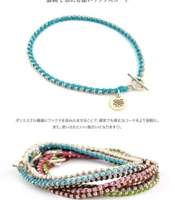 PHADUA / Wax cord silver series anklet
