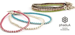PHADUA / Wax cord silver series anklet
