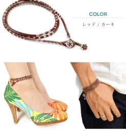 PHADUA / Wax Cord Silver Wrap Bracelet/Anklet