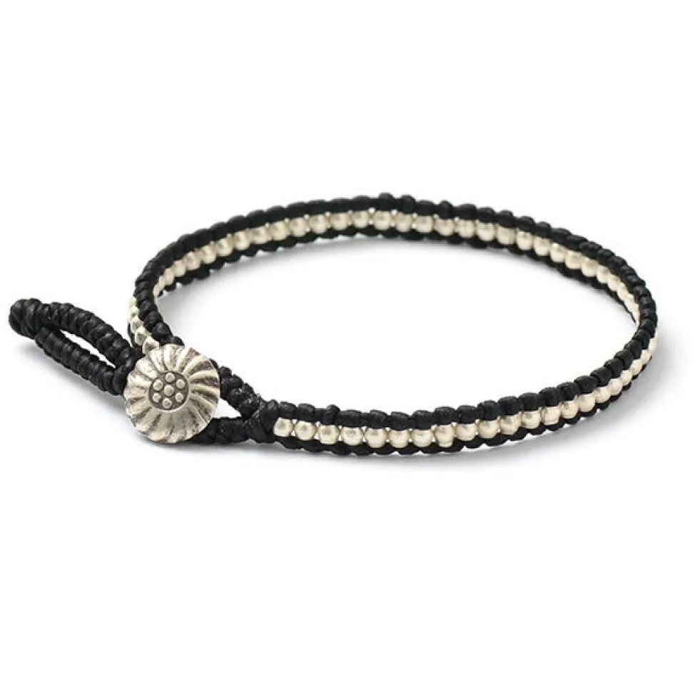 PHADUA / Wax cord single strand concho anklet