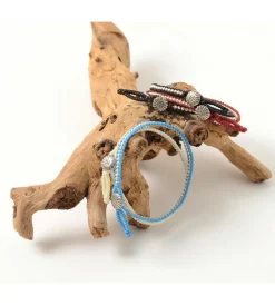 PHADUA / Wax cord single strand concho anklet