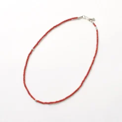 PHADUA / White Heart Antique Beads Necklace
