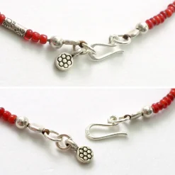 PHADUA / White Heart Antique Beads Necklace