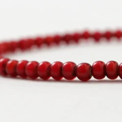 phaduA / White Heart Antique Glass Bead Necklace