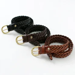 PITTI PELLE / Mesh Leather Belt 30mm width