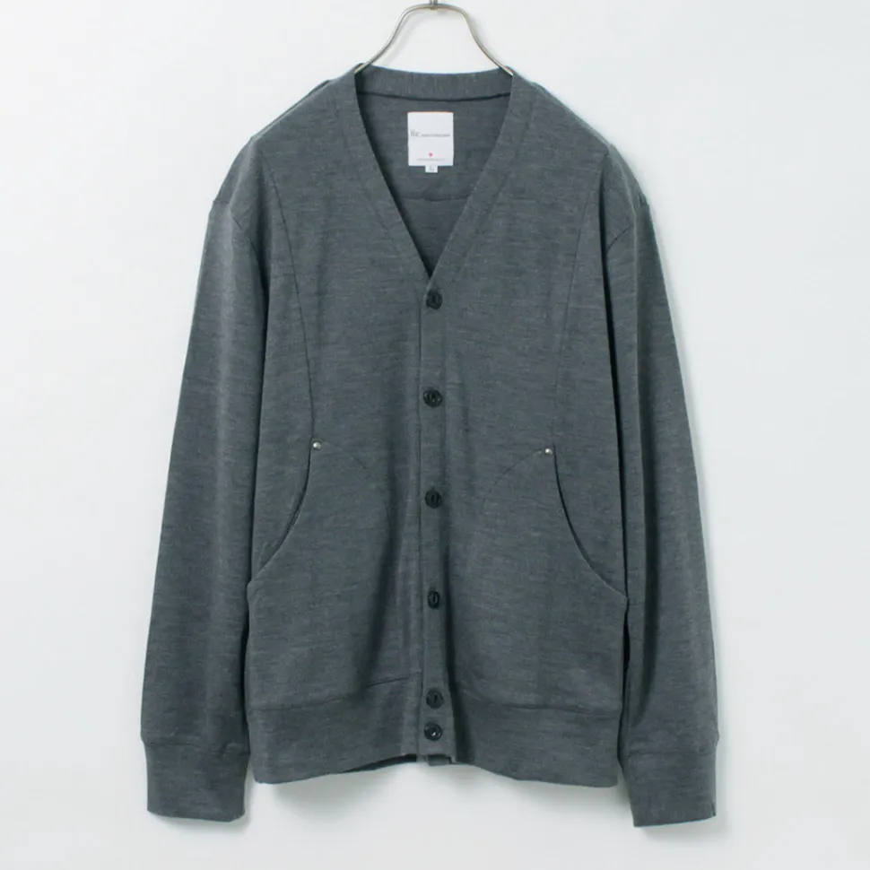 RE MADE IN TOKYO JAPAN / Dress Wool Knit Round Cut Cardigan