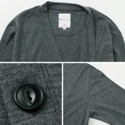 RE MADE IN TOKYO JAPAN / Dress Wool Knit Round Cut Cardigan