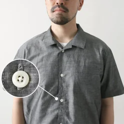 RE MADE IN TOKYO JAPAN / Herdmans Linen Open Collar Shirt