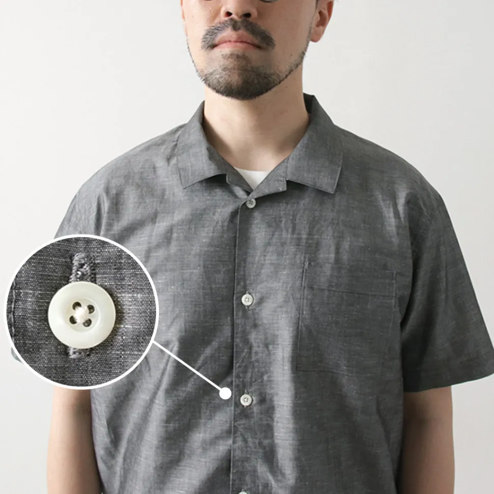 RE MADE IN TOKYO JAPAN / Herdmans Linen Open Collar Shirt