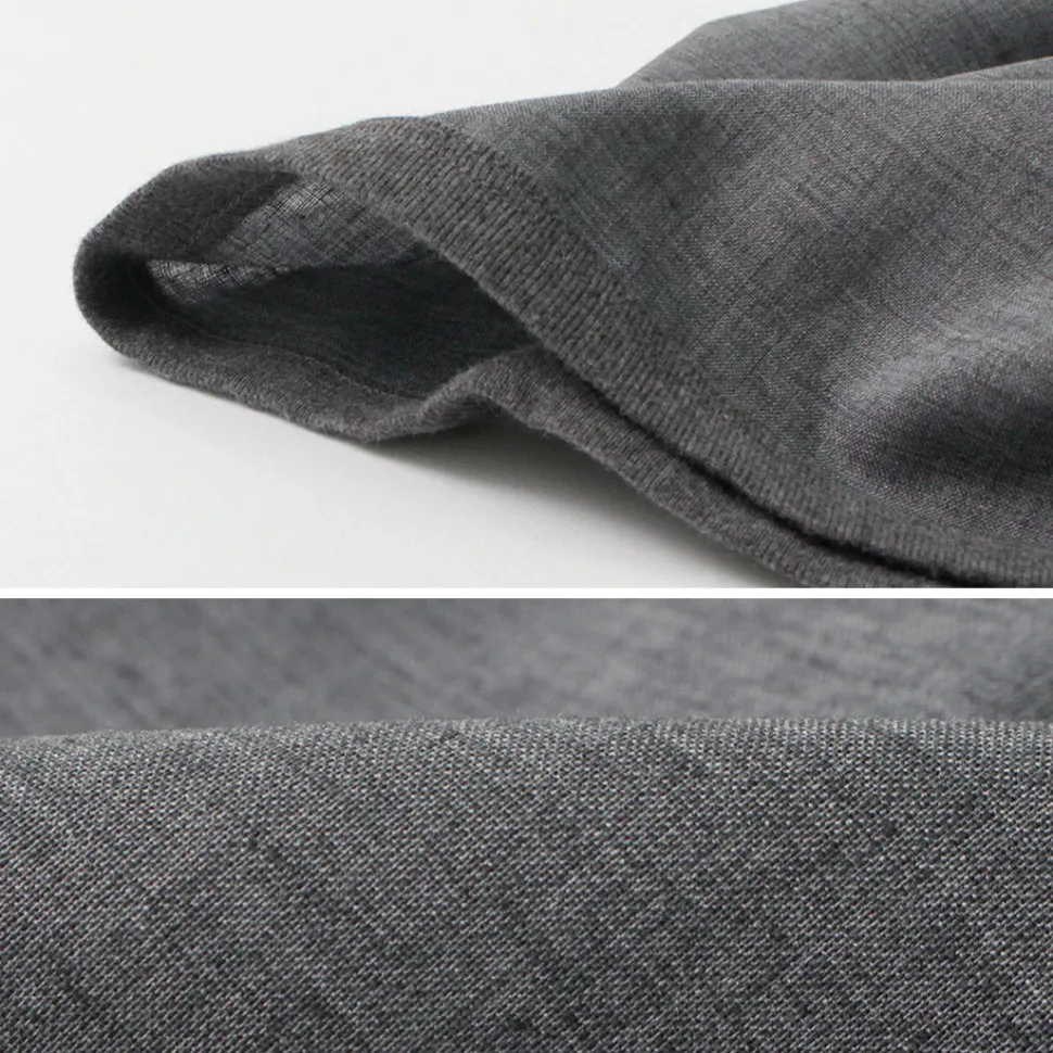 RE MADE IN TOKYO JAPAN / Linen Canvas Henry Neck T-Shirt