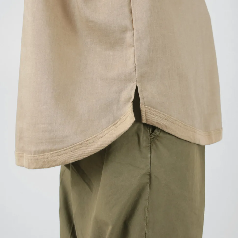 RE MADE IN TOKYO JAPAN / Linen Canvas Henry Neck T-Shirt