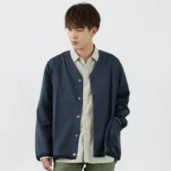 RE MADE IN TOKYO JAPAN / Linen Coolmax Shirt Cardigan