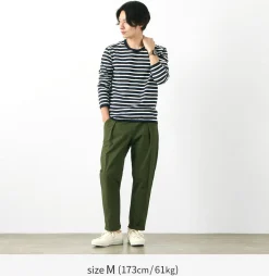 RE MADE IN TOKYO JAPAN / Perfect Inner Giza Cotton Striped Crew Neck L/S T-Shirt