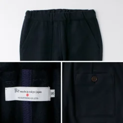 RE MADE IN TOKYO JAPAN / Super 140 Wool Melton Easy Slacks
