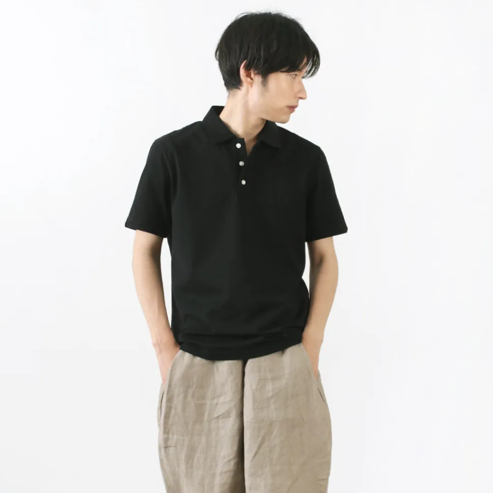RE MADE IN TOKYO JAPAN / SUVIN GOLD COTTON KNIT SHIRT