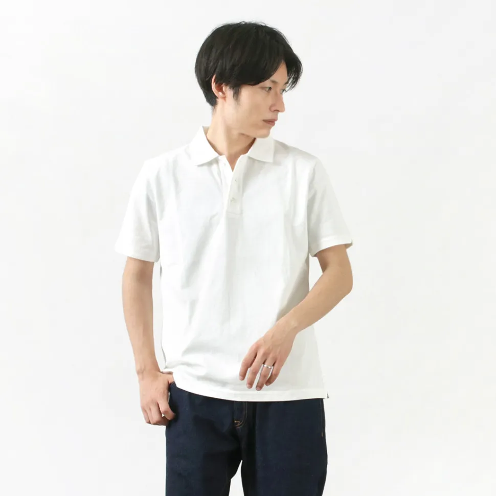 RE MADE IN TOKYO JAPAN / SUVIN GOLD COTTON KNIT SHIRT