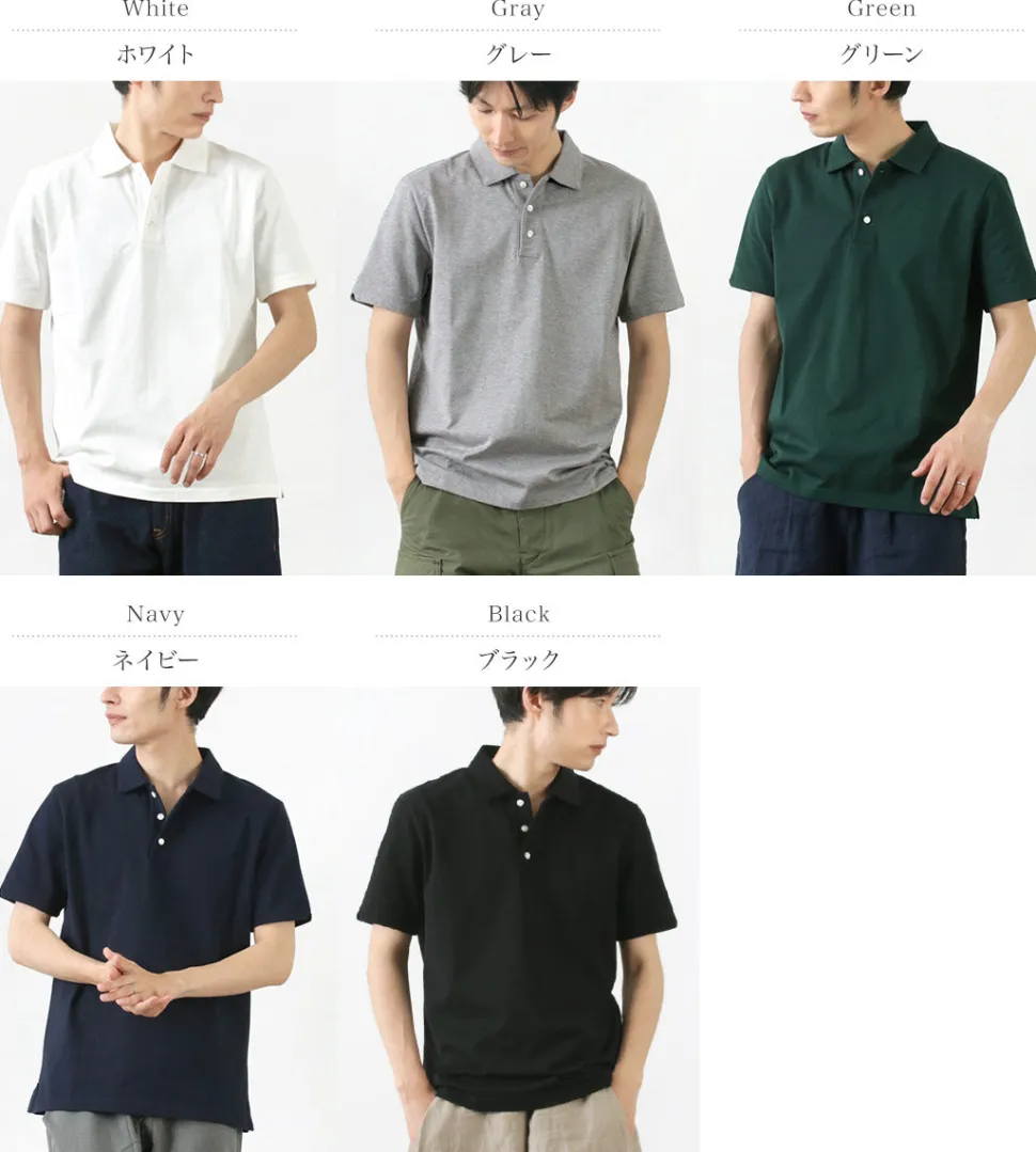 RE MADE IN TOKYO JAPAN / SUVIN GOLD COTTON KNIT SHIRT
