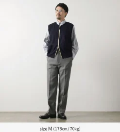 RE MADE IN TOKYO JAPAN / Wool Cashmere Kersey Crew Vest