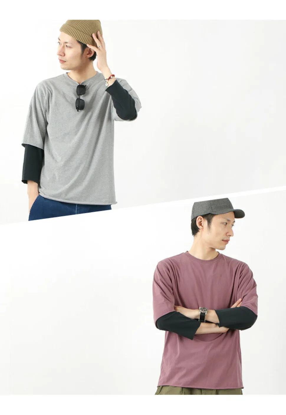 REMI RELIEF / Jersey Grunge 7/10 Sleeve T-Shirt