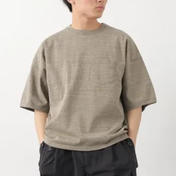REMI RELIEF / Melange jersey short sleeve pocket T-shirt