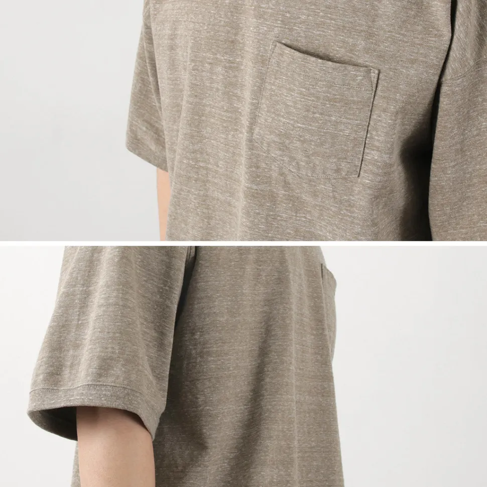 REMI RELIEF / Melange jersey short sleeve pocket T-shirt