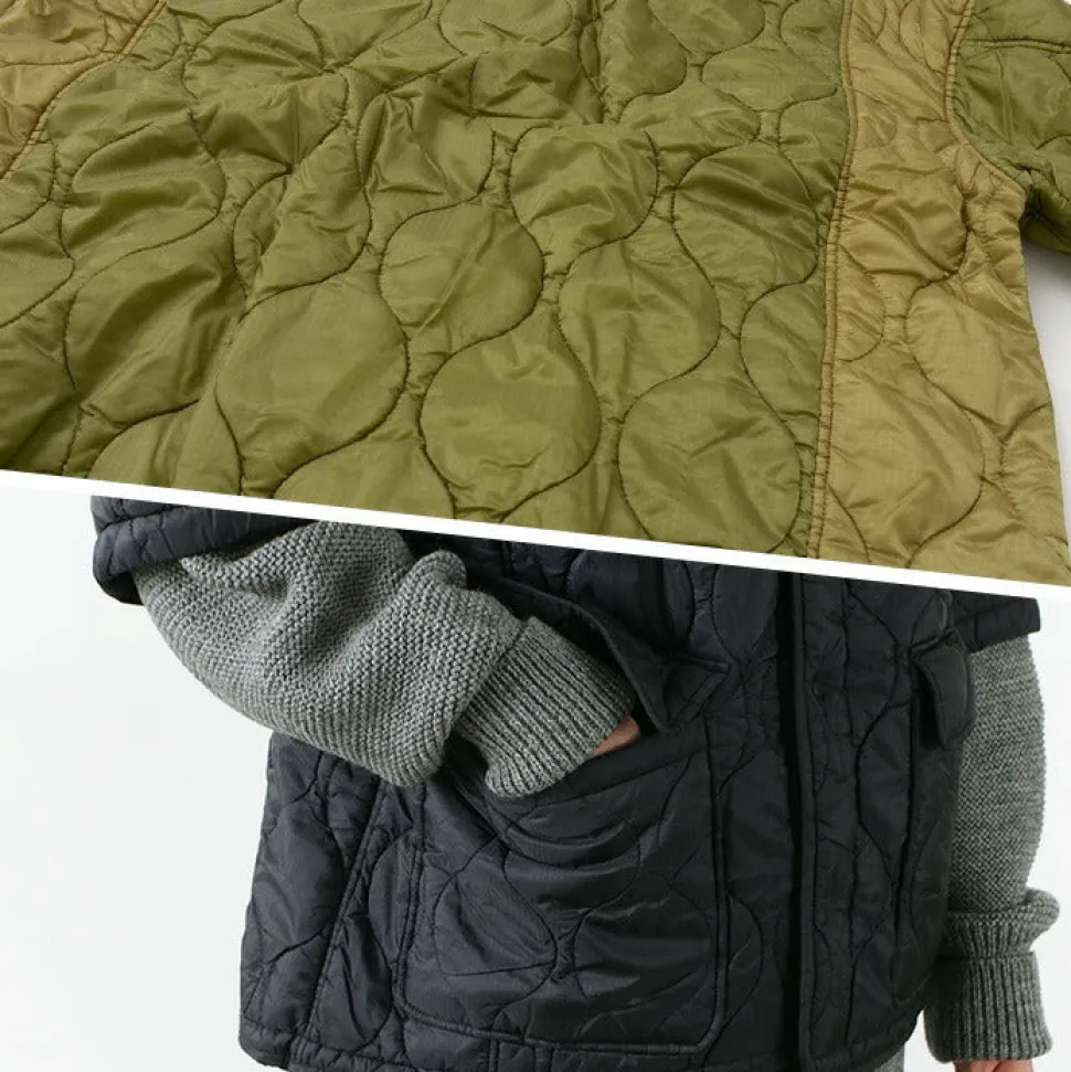 REMI RELIEF / Military Ripstop Short Sleeve Quilted Shirt Jacket