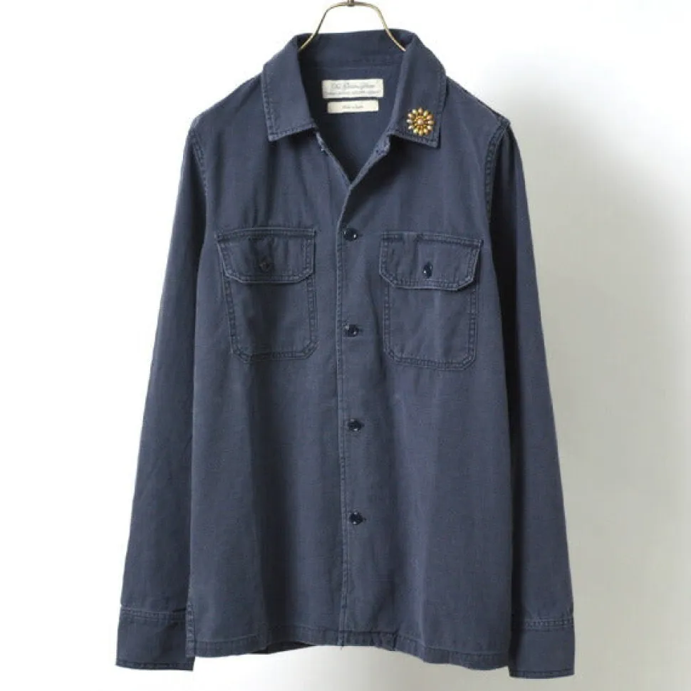 REMI RELIEF / Military Shirt (Flower Studded)