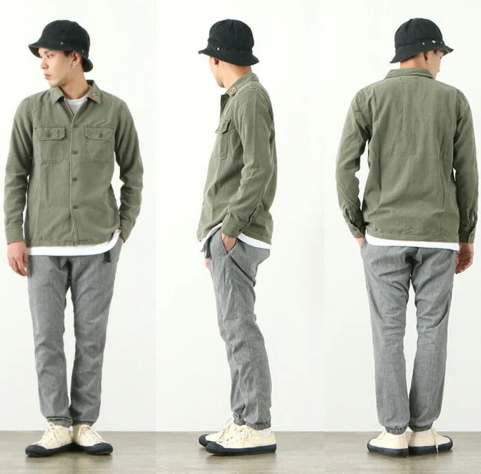 REMI RELIEF / Military Shirt (Flower Studded)