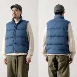 REMI RELIEF / Natural Processed Denim Down Vest