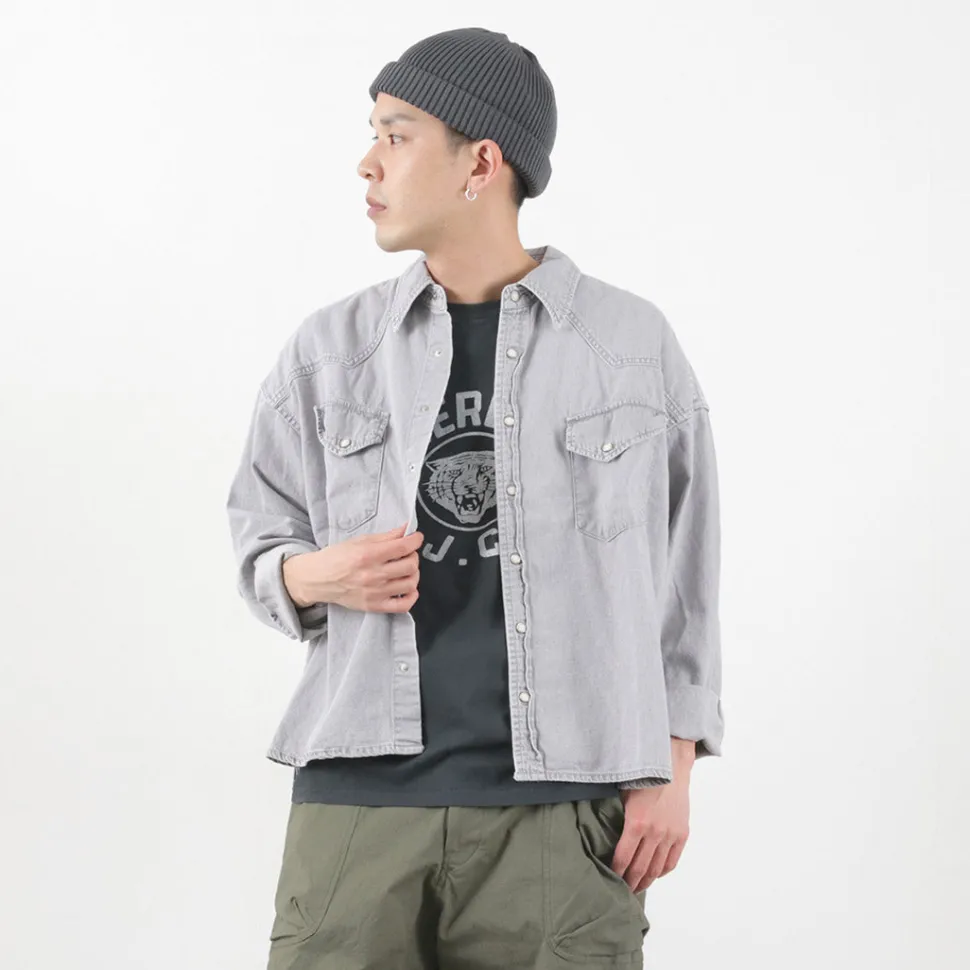 REMI RELIEF / SHORT DENIM WESTERN SHIRT