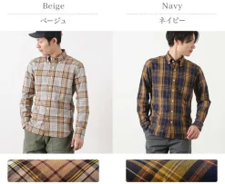 ROCOCO / Cotton Linen Madras Check Button-down Shirt