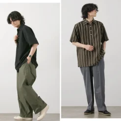 ROCOCO / Cupro linen woven poloshirt