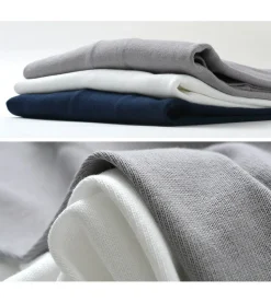ROCOCO / Hemmed Jersey Cotton Crew Neck Cut & Sew
