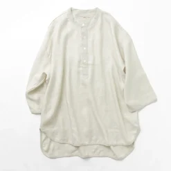 ROCOCO / Linen cloth Henley Neck T-Shirt