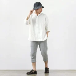 ROCOCO / Loopwheel knit sweatshirt cropped trousers
