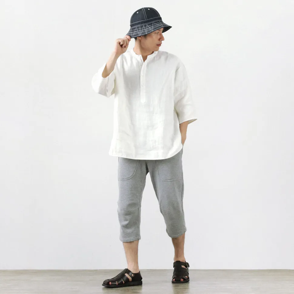 ROCOCO / Loopwheel knit sweatshirt cropped trousers