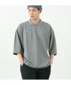 ROCOCO / Pique polo collar T-shirt