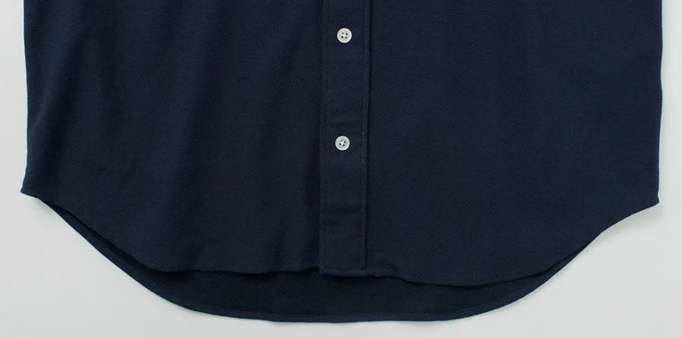 ROCOCO / Pique Short Sleeve Button Down Shirt