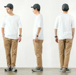 ROCOCO / Smooth Cotton Ribbed Crew T-Shirt