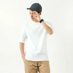 ROCOCO / Smooth Cotton Ribbed Crew T-Shirt