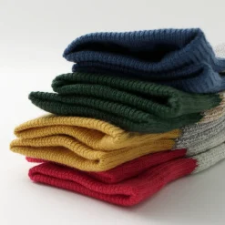ROTOTO / Double Face Crew Socks Silk & Cotton