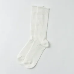 ROTOTO / R1461 linen cotton ribbed socks