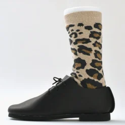 ROTOTO / R1340 Pile leopard crew sock